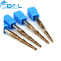 Herramientas de fresado Cortador Brocas fijas Brocas de fresado Acrílico Sólido Carburo 2 Flautas Taper Miniatura Ball End Mill